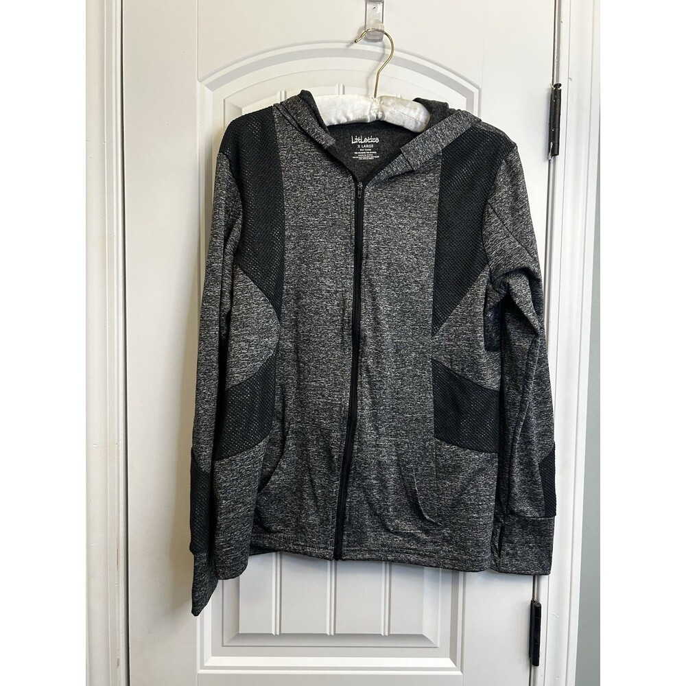 Litletics Gray Full Zip Women’s Hooded Performance Jacket XL Stretch Athleisure - Picture 2 of 12
